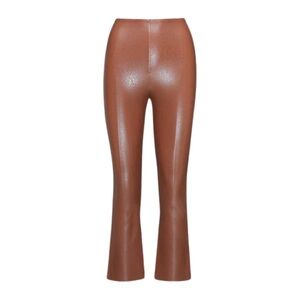 COMMANDO FAUX LEATHER CROP FLARE COCOA